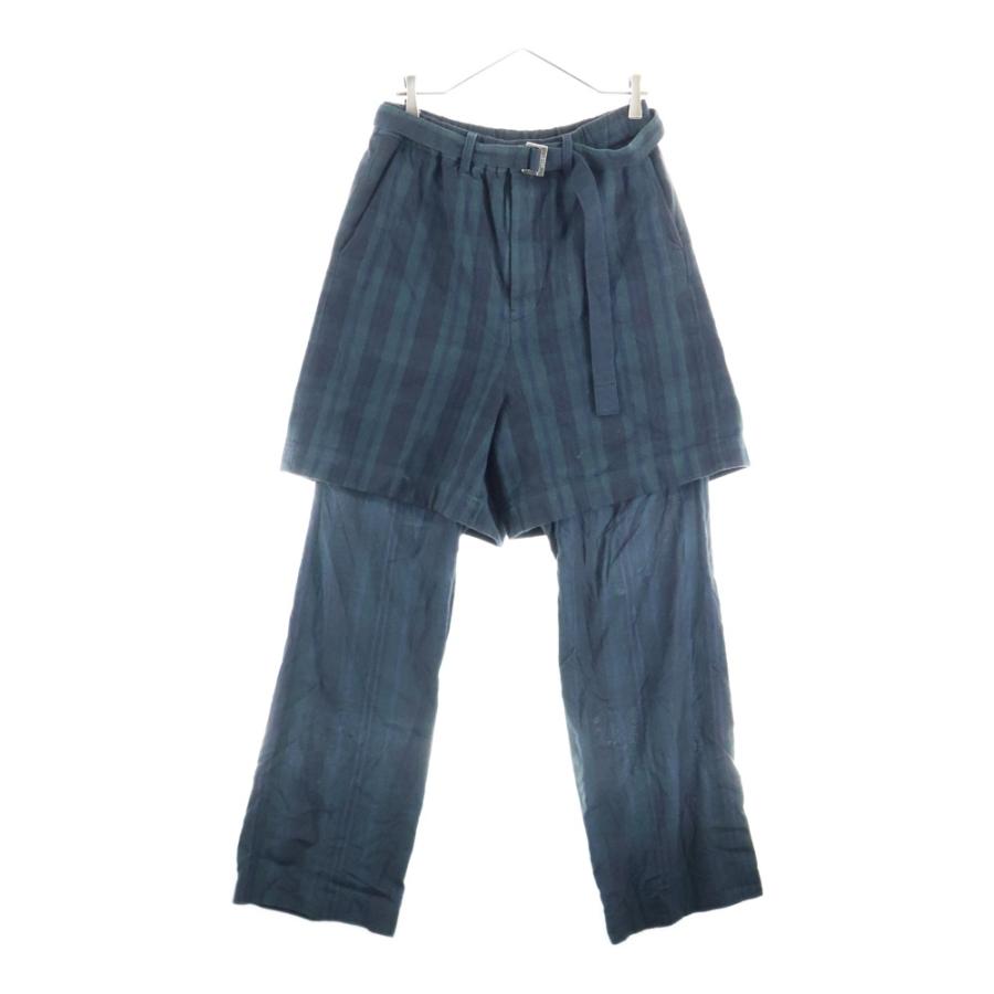 sacai（サカイ） 24AW Plaid Pants ベルテッドレイヤードチェック