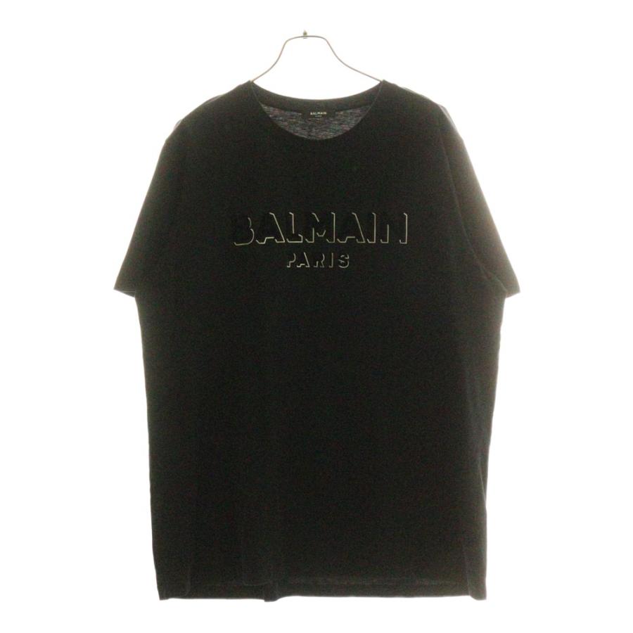 BALMAIN（バルマン） METALLIZED FLOCKED TEE EG010BB99 立体ロゴ
