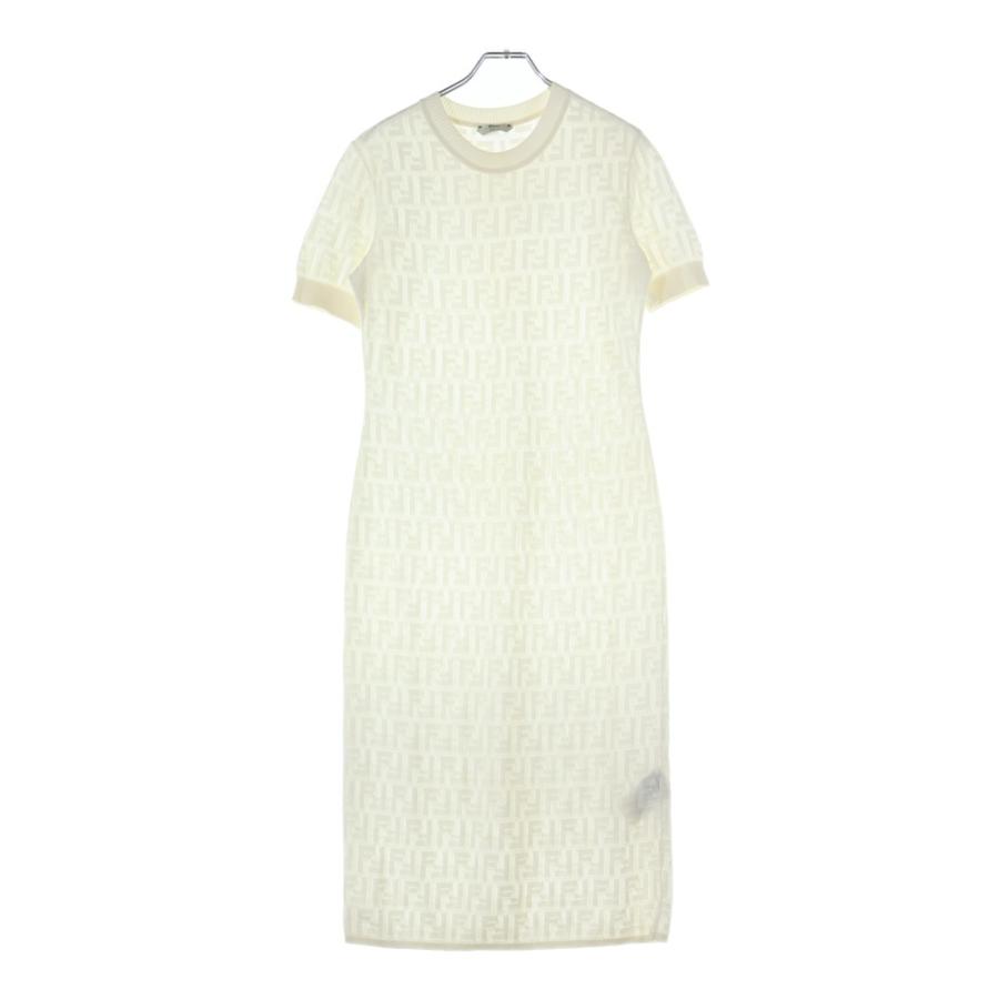 フェンディ　FENDI 半袖ワンピース FENDI（フェンディ） インナー付き ズッカ柄 ニット半袖ワンピース