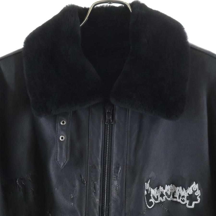 cvtvlist カタリスト Logo Embroidery Shearling Jacket ロゴ刺繍