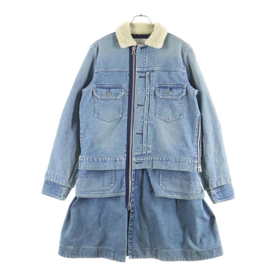 sacai（サカイ） 20AW Denim Layerd Boa Jacket デニムレイヤード ボア