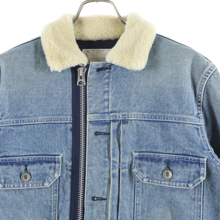 sacai（サカイ） 20AW Denim Layerd Boa Jacket デニムレイヤード ボア