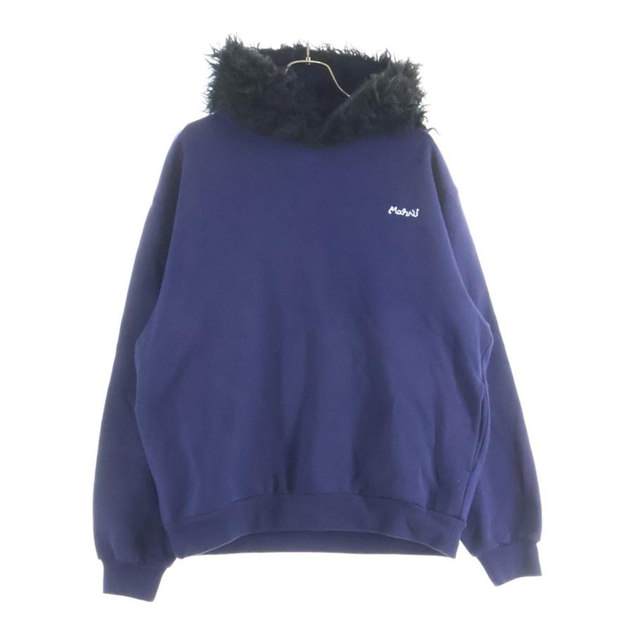 名作 MARNI マルニ アルパカ混 ファースウェット ネイビー 名作 MARNI