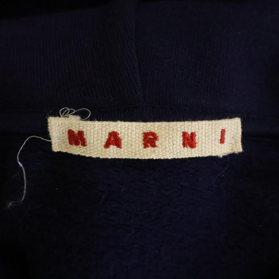 MARNI（マルニ） 22AW フロントロゴ刺繍 フェイクファー フーデッド 