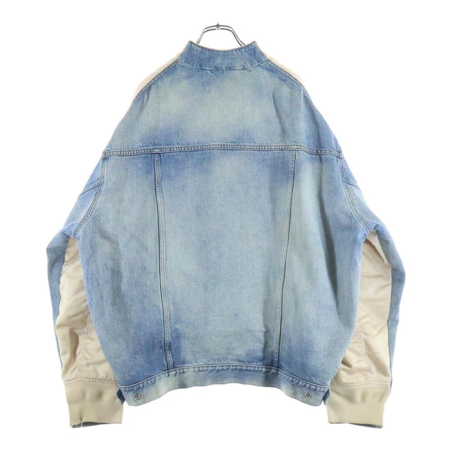 BALENCIAGA（バレンシアガ） デニム切替ナイロンボンバーブルゾン MA-1