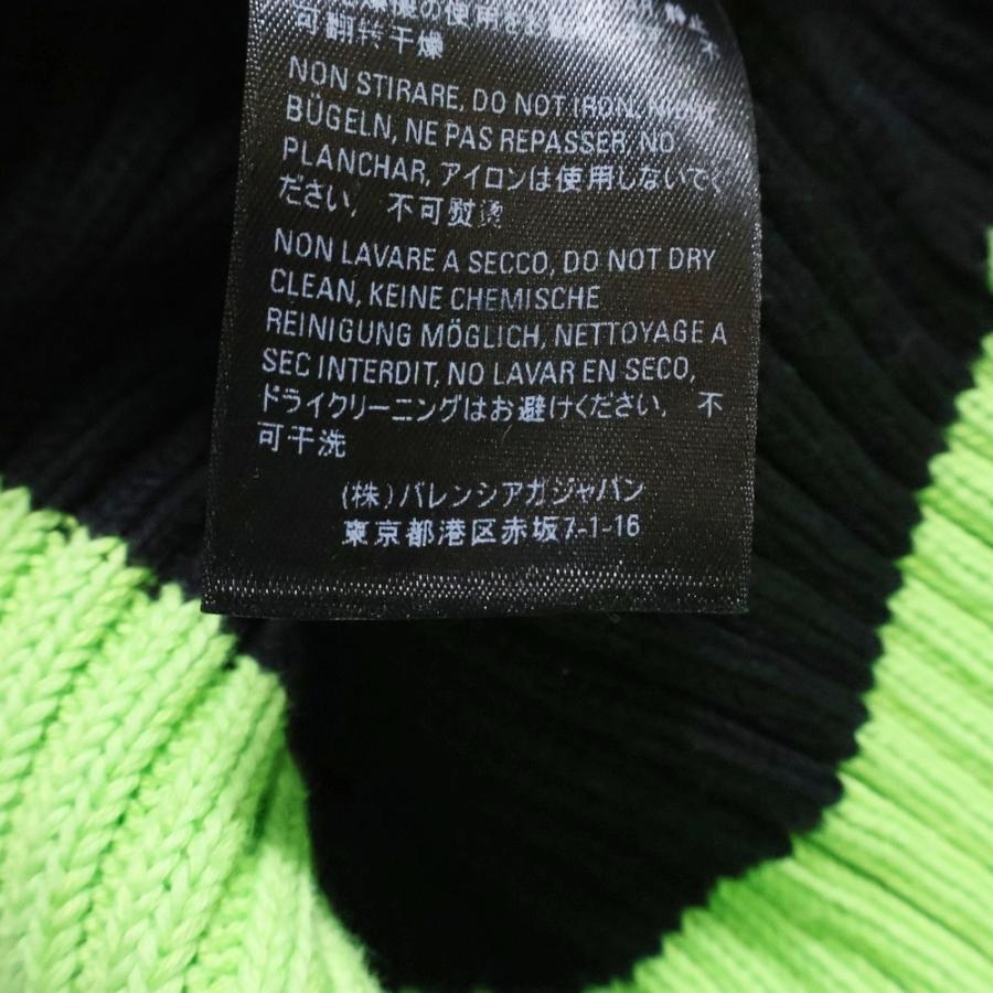 BALENCIAGA 蛍光グリーン タートルネックセーター　お値下げ可能 BALENCIAGA（バレンシアガ） 21SS バックBBロゴプリント ニット