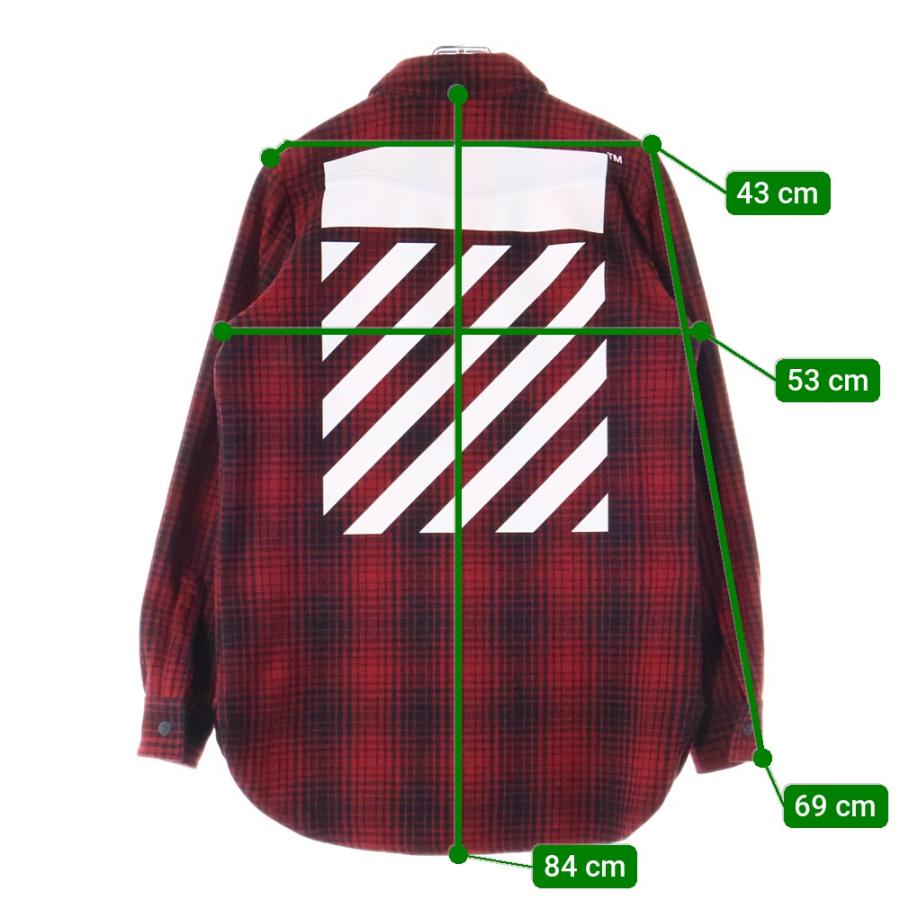 OFF-WHITE オフホワイト 19SS バックロゴ ウールチェックシャツ 長袖
