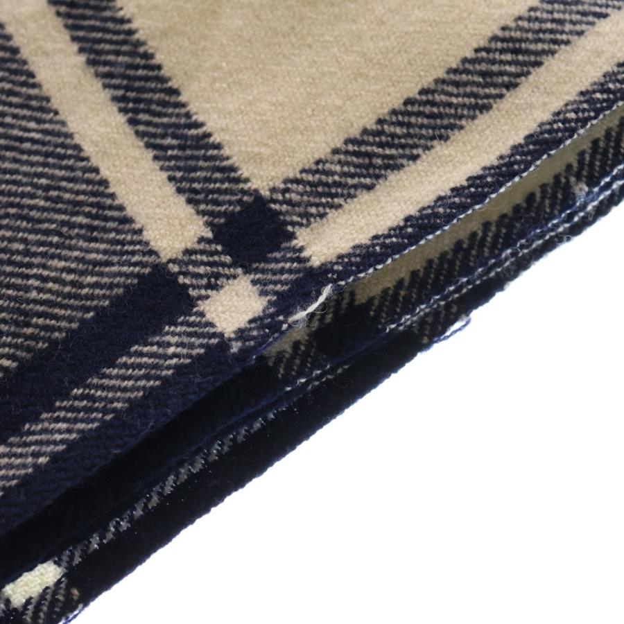 RALPH LAUREN ラルフローレン チェック柄 ストールマフラー ブルー