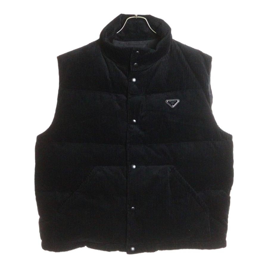 PRADA（プラダ） コーデュロイ ダウンベスト ブラック ACU1 2024 2580