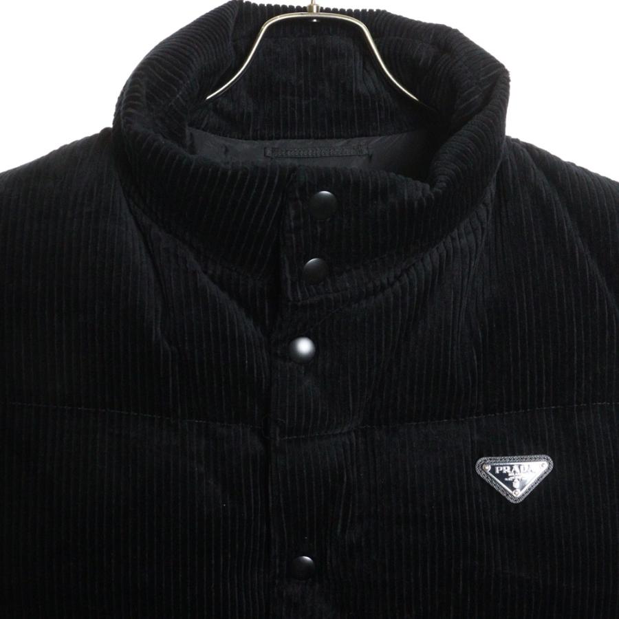 PRADA（プラダ） コーデュロイ ダウンベスト ブラック ACU1 2024 2580