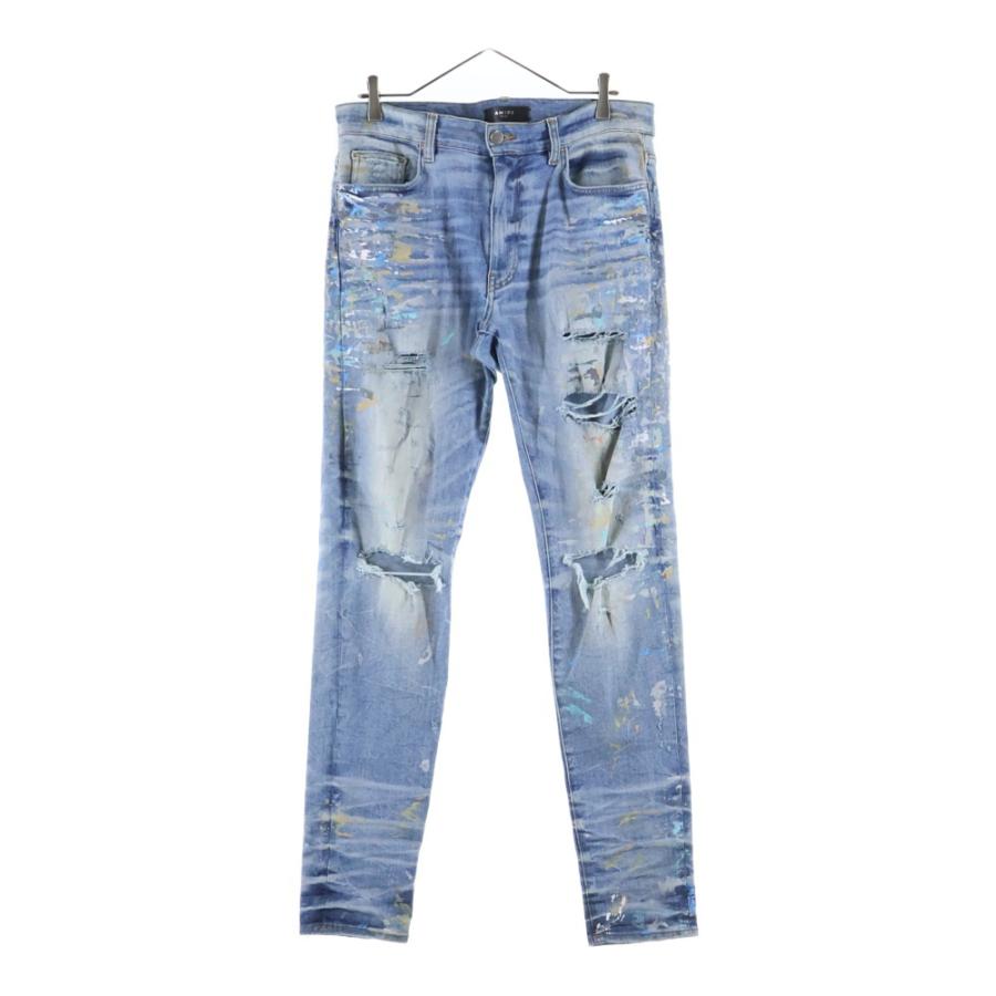 AMIRI（アミリ） ペンキ加工 ダメージ加工デニム インディゴ : BRING