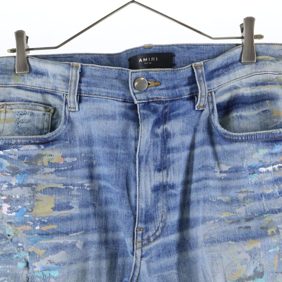 AMIRI（アミリ） ペンキ加工 ダメージ加工デニム インディゴ : BRING