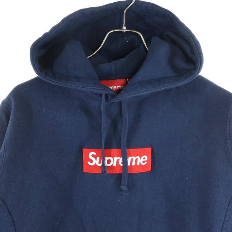 Supreme ネイビー フルジップパーカー　ボックスロゴ Supreme（シュプリーム） Box Logo Hooded Sweatshirt ボックスロゴ