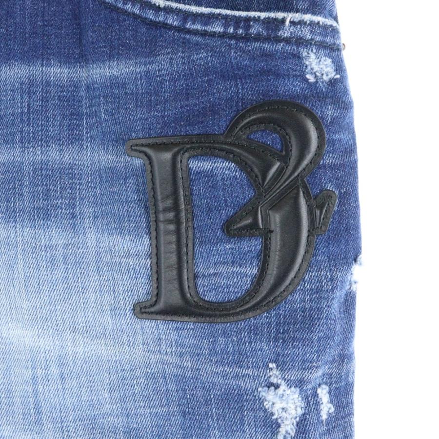 DSQUARED2（ディースクエアード） D2レザーパッチ スキニージーンズ