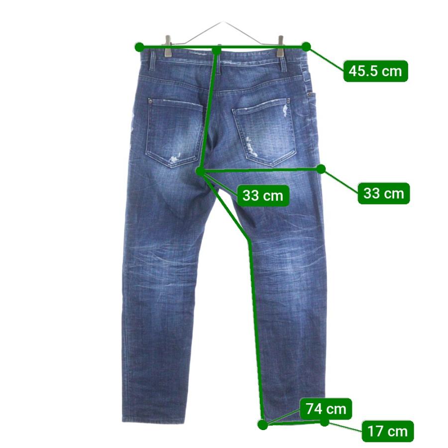 DSQUARED2（ディースクエアード） D2レザーパッチ スキニージーンズ