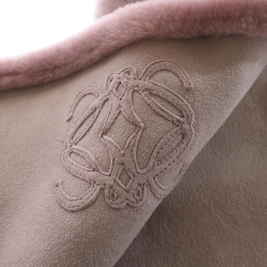 LOEWE（ロエベ） フリース ロゴデザイン マフラー ピンク : BRING