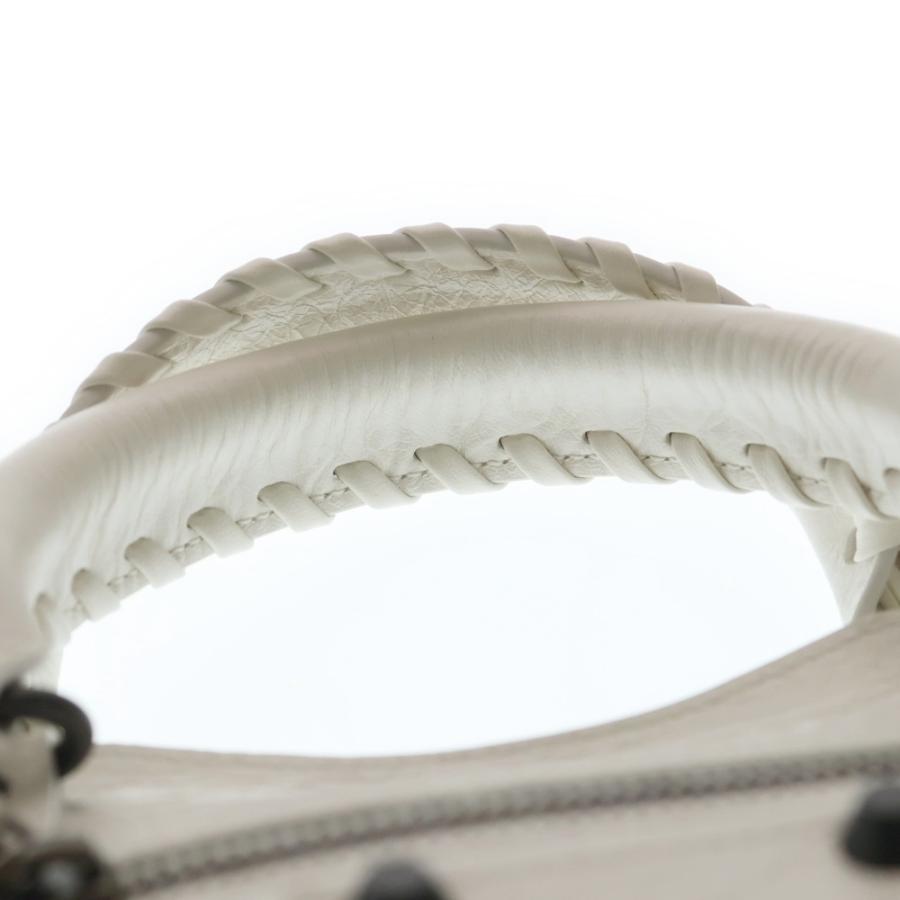 バレンシアガ レザー Le City ル シティ ミニ 2WAY ショルダー ハンドバッグ 806395 シルバー【中古】 BALENCIAGA（バレンシアガ） LE CITY ル シティ ミニ 2WAY レザー
