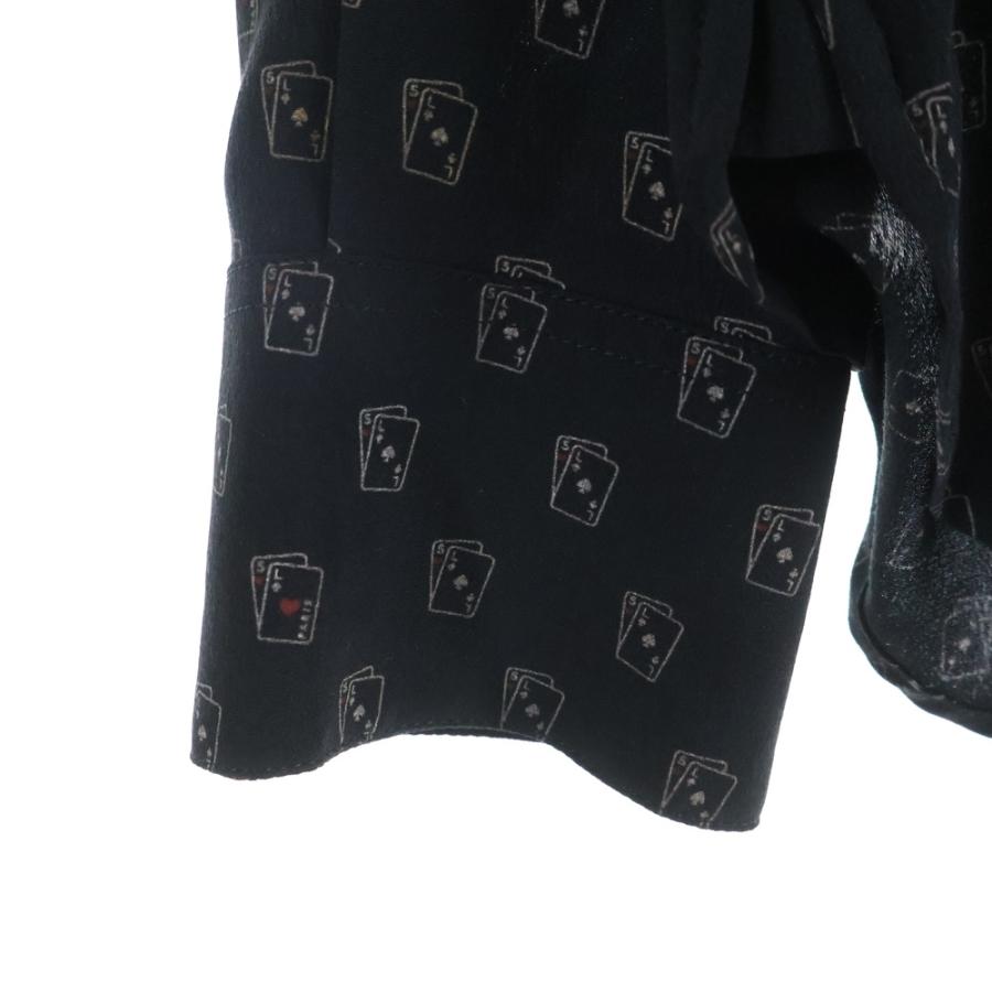 SAINT LAURENT PARIS サンローランパリ 18AW トランプ総柄 長袖シャツ