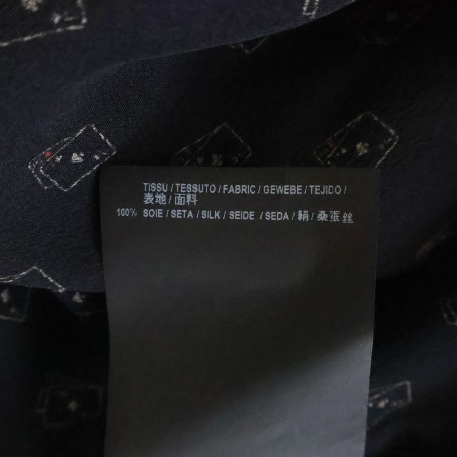 SAINT LAURENT PARIS サンローランパリ 18AW トランプ総柄 長袖シャツ