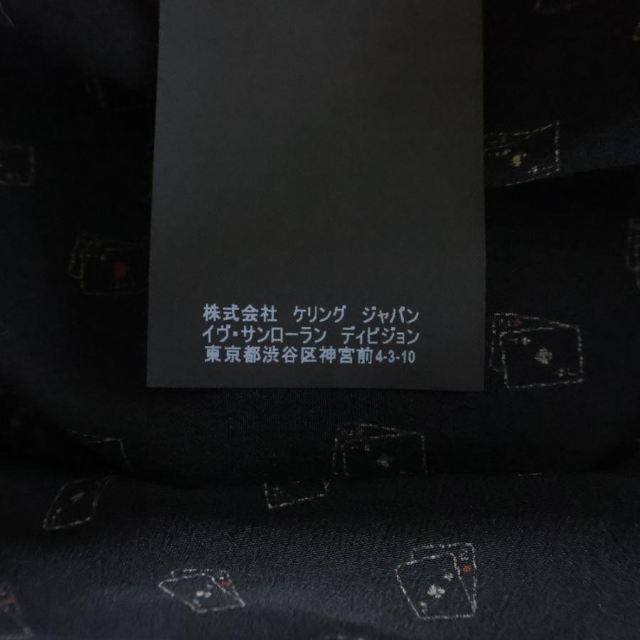 SAINT LAURENT PARIS サンローランパリ 18AW トランプ総柄 長袖シャツ