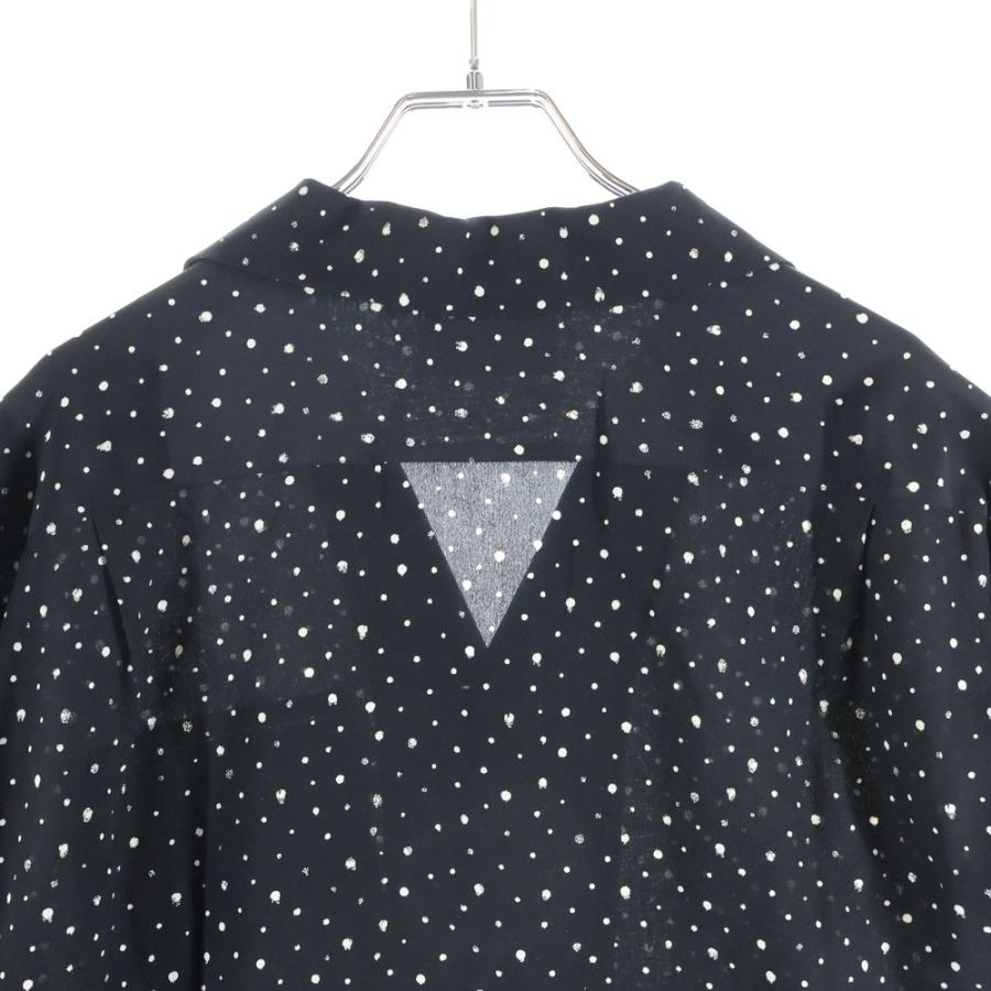 SAINT LAURENT PARIS / サンローランパリ | エディスリマン期 シルク メッシュドッキング ドット ノースリーブカットソー | XS | ブラック | レディース SAINT LAURENT PARIS サンローランパリ 20SS ドット総柄 シルク