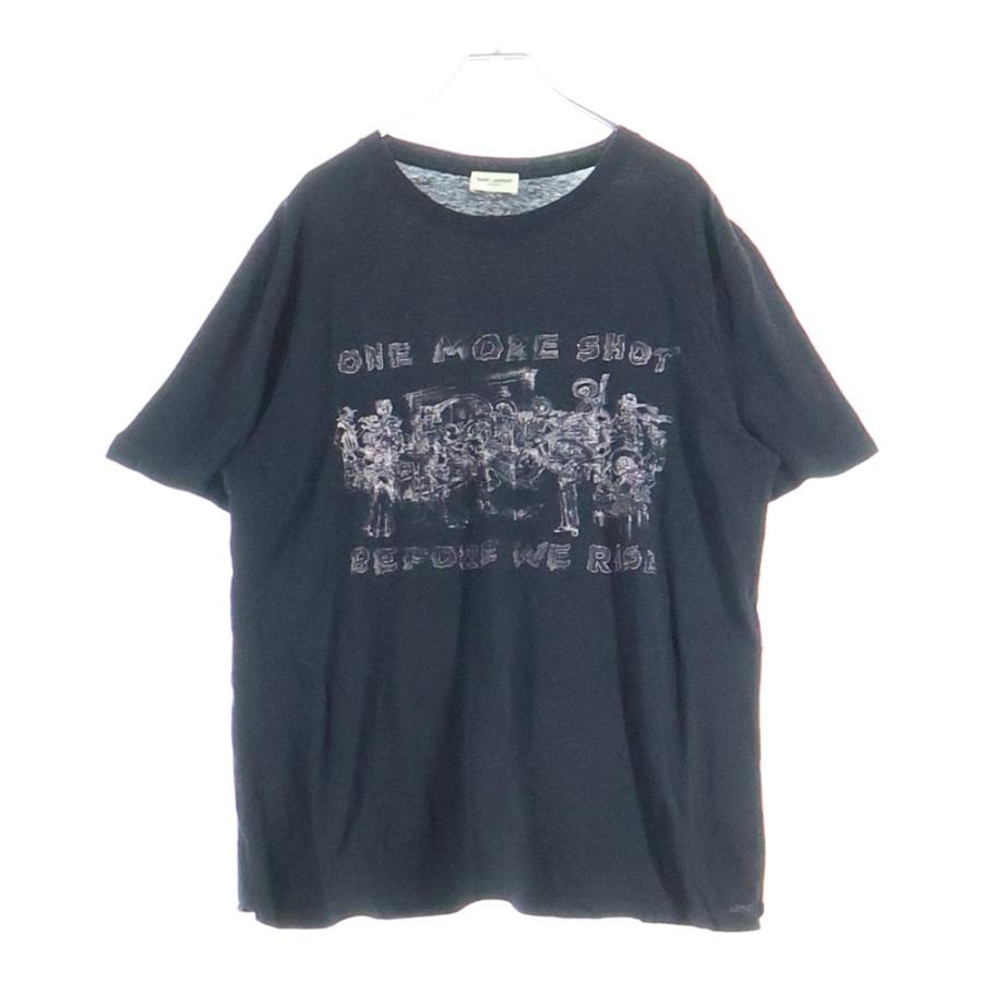 サンローランTシャツ　tomo サンローラン Tシャツ レディース 半袖ブラック ホワイト 460876