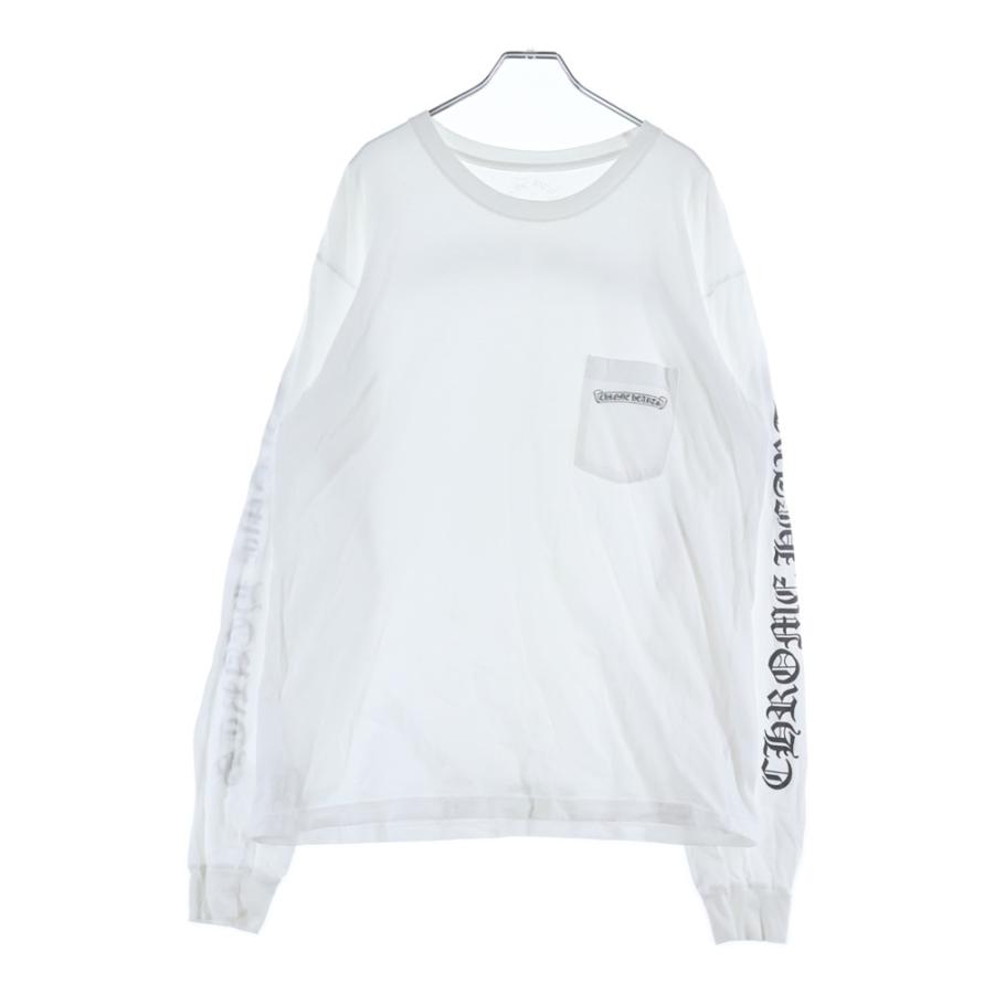 クロムハーツ　ホワイト長袖Tシャツ 12M chromehearts】クロムハーツロングTシャツ CH logo ホワイト|クロム