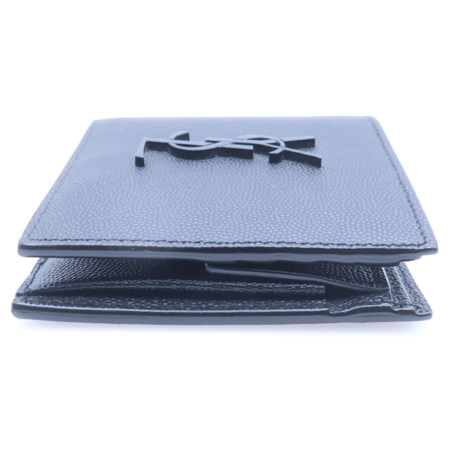 SAINT LAURENT PARIS 二つ折り財布 YSLロゴ レザー SAINT LAURENT PARIS サンローランパリ YSLロゴ カサンドラ 二つ折り