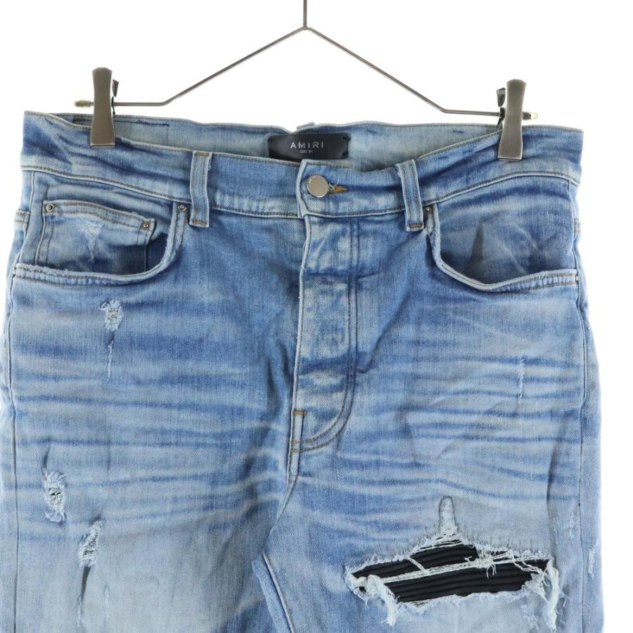 AMIRI（アミリ） MX1 クラッシュ加工 レザーリペア 蛇腹 バイカー