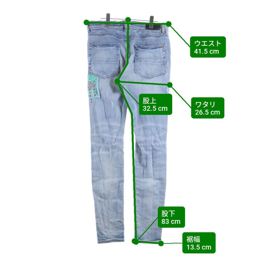 AMIRI アミリ 新品 アートパッチデニム 34インチ AMIRI（アミリ） QUILT ART PATCH パッチワーク スキニーデニムパンツ