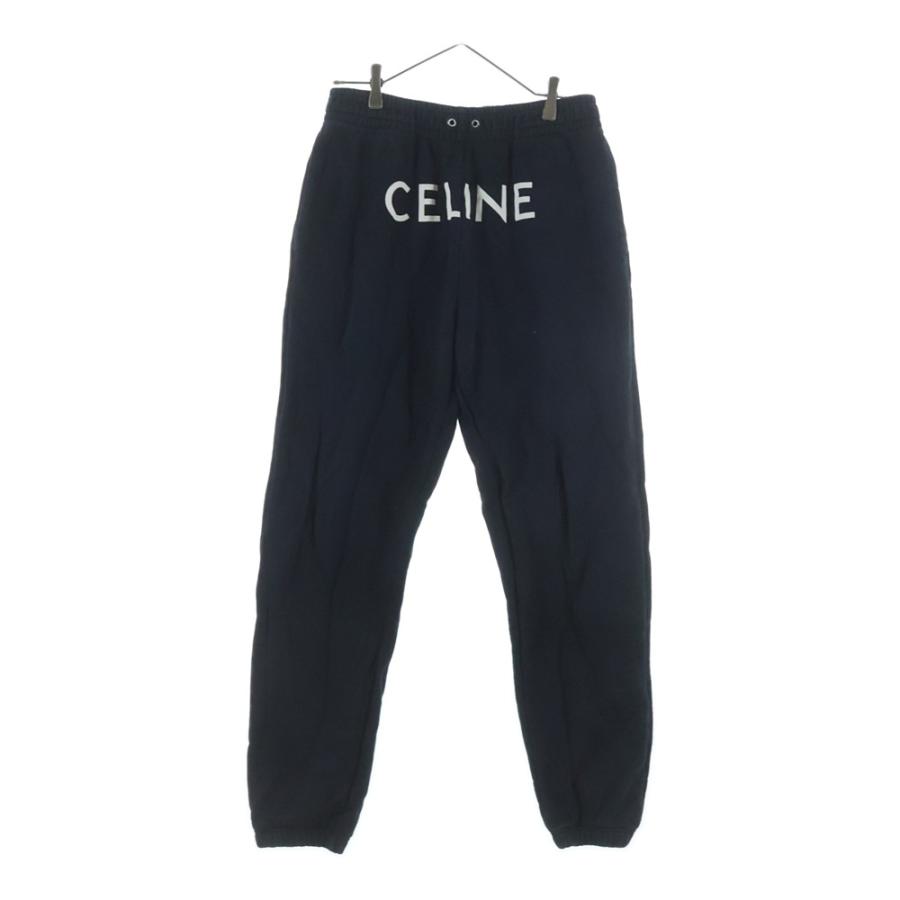 CELINE ロゴスウェットショーツ S 黒 セリーヌ ハーフパンツ 紙タグ付 CELINE（セリーヌ） ロゴ スウェット ジョガーパンツ ブラック 56670Q
