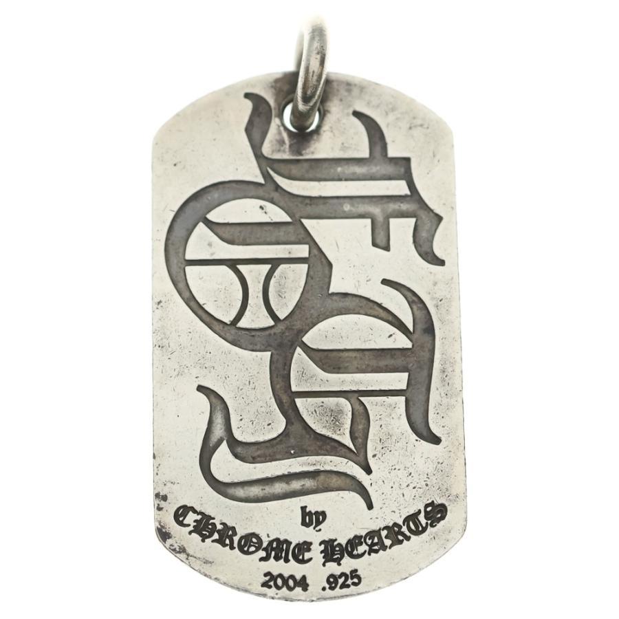 CHROME HEARTS シルバー 925 フォティ ドッグタグ ペンダント CHROME HEARTS（クロムハーツ） D TAG LRG FOTI PEPE ドッグタグ