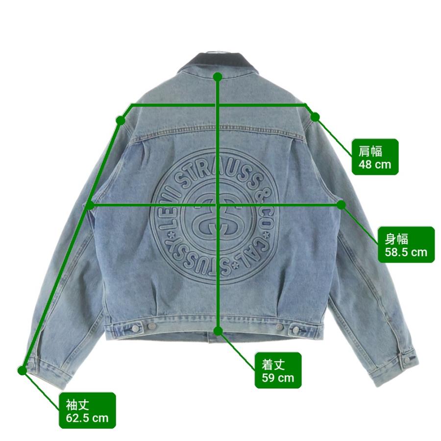 STUSSY（ステューシー） ×Levi's Embossed Trucker Jacket バックロゴ