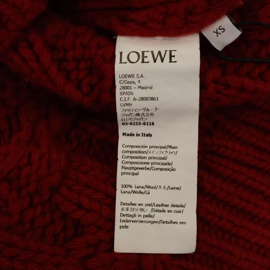 LOEWE ロエベ 23AW グラデーション ケーブル 編みニットセーター H526Y 14KH6 ホワイト/レッド_6