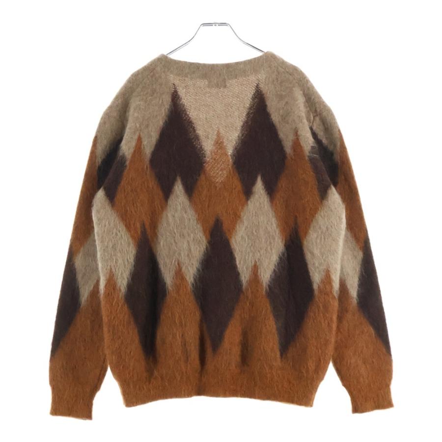 CELINE セリーヌ 19AW ARGYLE MOHAIR CARDIGAN アーガイル モヘア ダイヤ カーディガン ブラウン 2A584382D CELINE（セリーヌ） 19AW ARGYLE MOHAIR CARDIGAN アーガイル モヘア