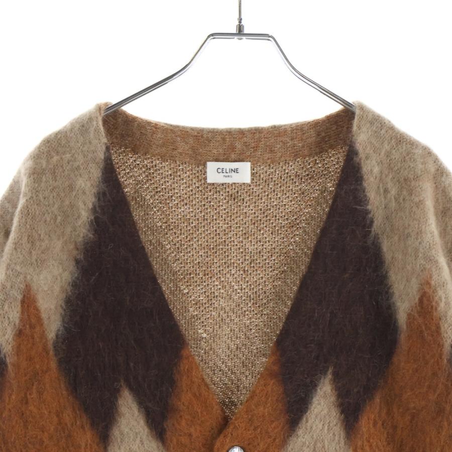 CELINE（セリーヌ） 19AW ARGYLE MOHAIR CARDIGAN アーガイル モヘア