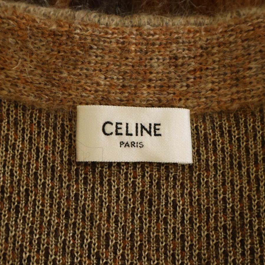 CELINE セリーヌ 19AW ARGYLE MOHAIR CARDIGAN アーガイル モヘア ダイヤ カーディガン ブラウン 2A584382D CELINE（セリーヌ） 19AW ARGYLE MOHAIR CARDIGAN アーガイル モヘア
