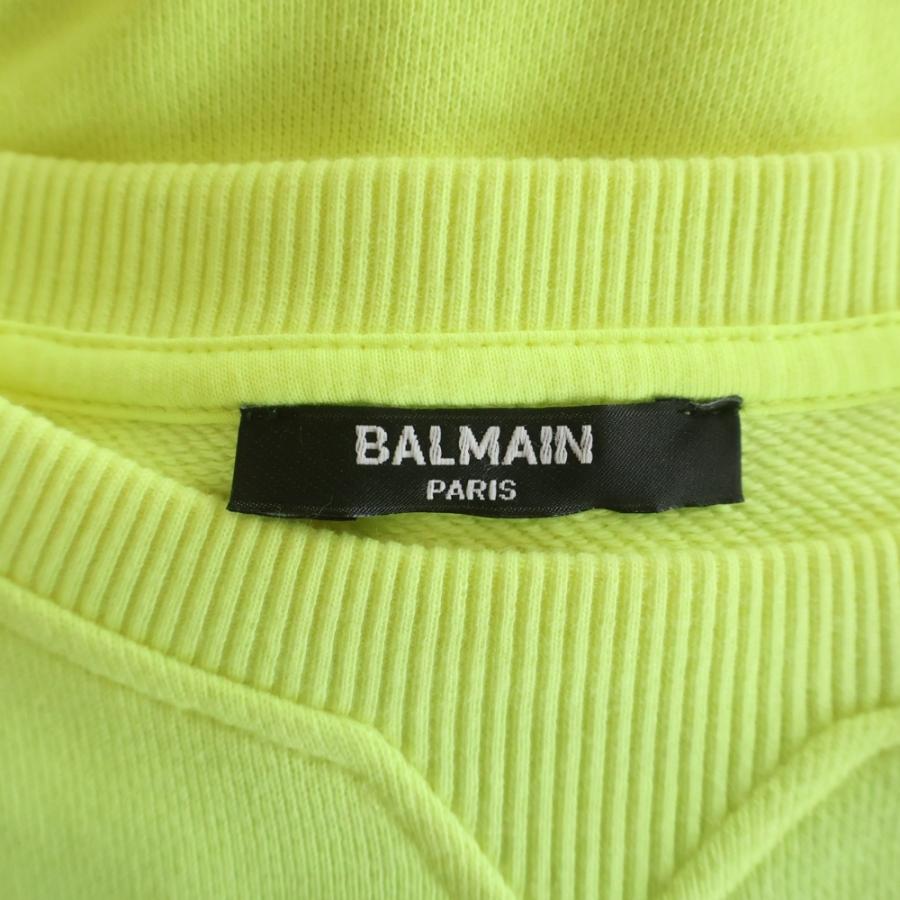 BALMAIN バルマン フロントロゴクルーネックスウェット トレーナー 6Q4690 Z0081 イエロー レディース BALMAIN（バルマン） フロントロゴクルーネックスウェット トレーナー
