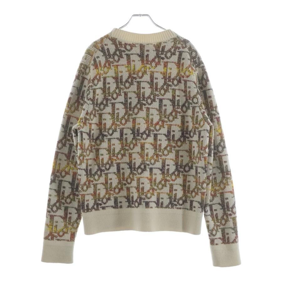 DIOR ディオール 21AW オブリーク 総柄 クルーネックニットスウェット セーター ブラウン 193M638AT344_1