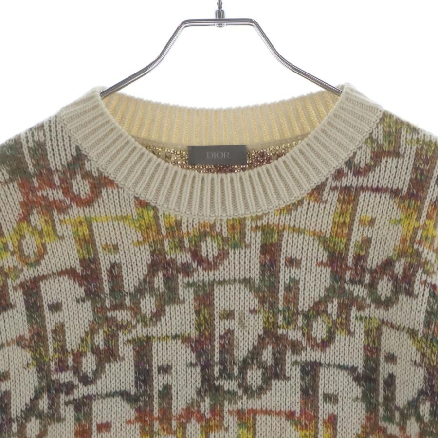 DIOR ディオール 21AW オブリーク 総柄 クルーネックニットスウェット セーター ブラウン 193M638AT344_2