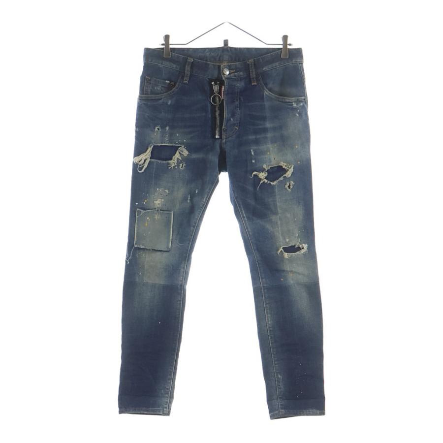 DSQUARED2 ディースクエアード 17SS SKATER JEAN スケータージーンズ デニムパンツ インディゴ S74LB0114 DSQUARED2（ディースクエアード） 17SS SKATER JEAN スケーター