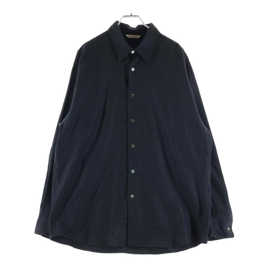 オーラリー　ウール　シャツ AURALEE（オーラリー） SUPER LIGHT WOOL SHIRT スーパーライトウール