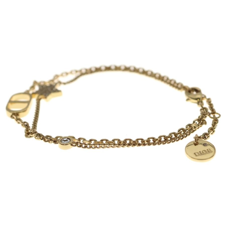 DIOR ディオール PETIT CD ダブルチェーンブレスレット ゴールド