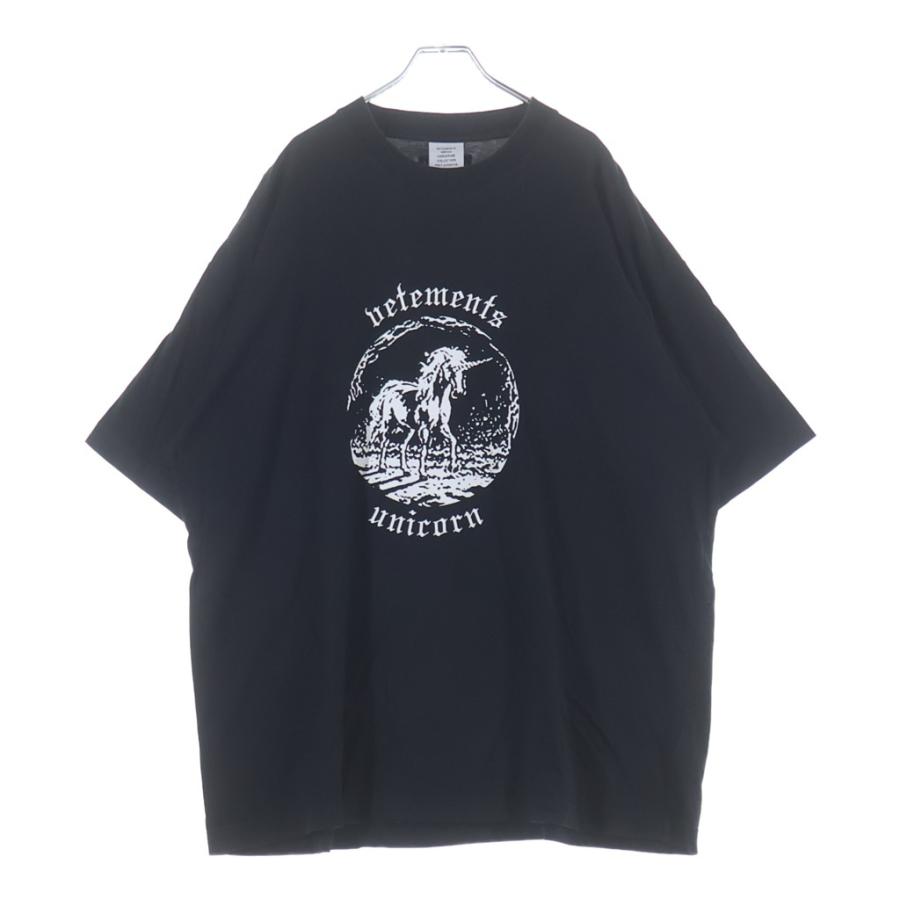 入手困難▪️美品✨ヴェトモン 刺繍ロゴ 半袖Tシャツ オーバーサイズ ユニコーン VETEMENTS（ヴェトモン） 22SS 両面ユニコーンプリント 半袖Tシャツ