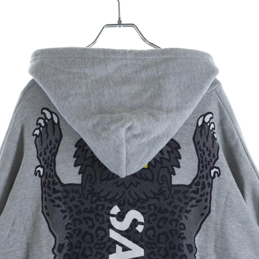 ピ*コ様 sapeur TIBETAN HOODIE チベタン パーカー サプー SAPEur サプール TIBETAN LEOPARD HOODIE プルオーバーパーカー グレー