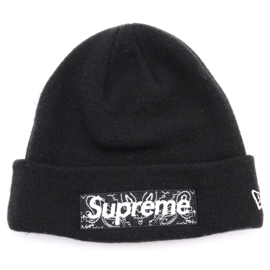 SUPREME シュプリーム 19AW × New Era Bandana Box Logo Beanie ニューエラ バンダナ ボックスロゴ ビーニー ブラック Supreme（シュプリーム） 19AW × New Era Bandana Box Logo Beanie
