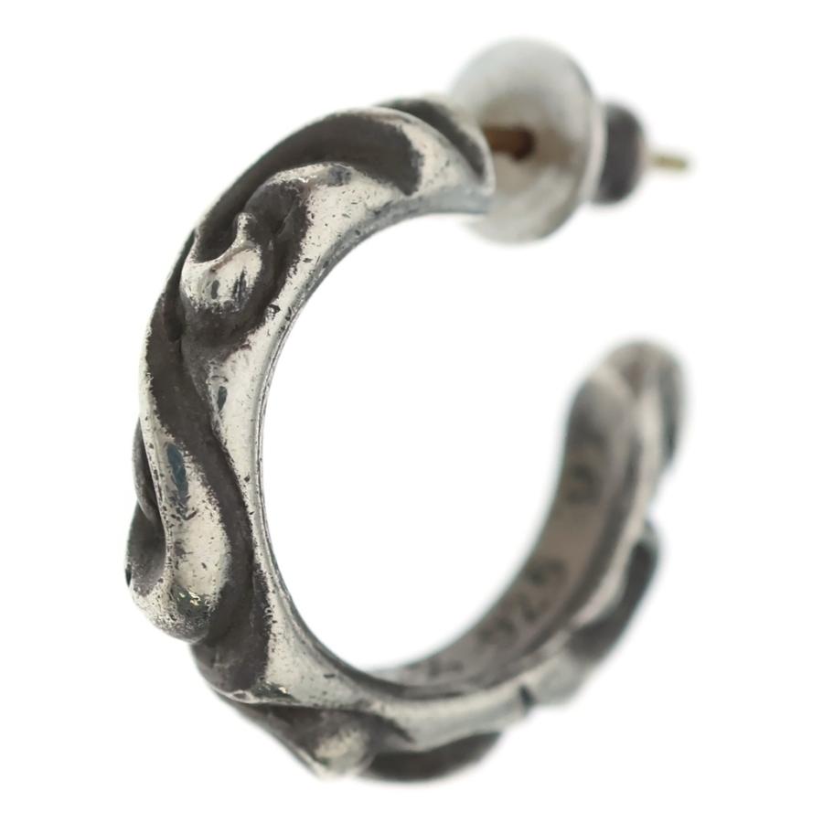 クロムハーツスクロールフープピアス 925シルバー CHROME HEARTS（クロムハーツ） HOOP SCROOL スクロール フープピアス