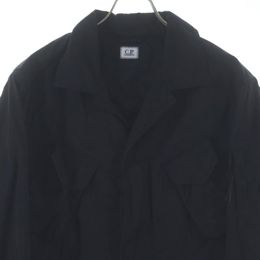 C.P. Company シーピーカンパニー 26SS レンズワッペン クロームR フィールドジャケット ナイロン長袖シャツ ブラック 20CMOW004A 110535G C.P. COMPANY（シーピーカンパニー） 26SS レンズワッペン クロームR