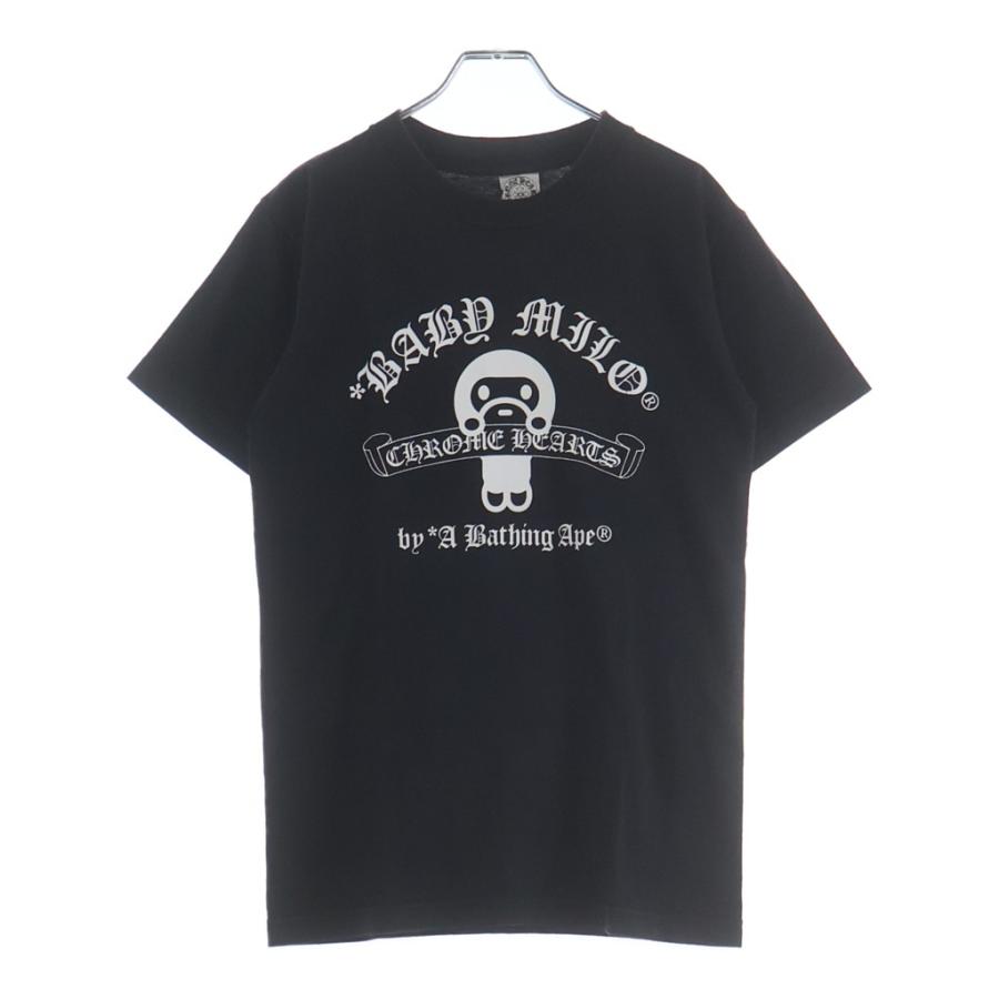 美品 クロムハーツ×アベイシングエイプ ホースシュー プリントTシャツ CHROME HEARTS（クロムハーツ） ×アベイジング エイプ コラボ フロント