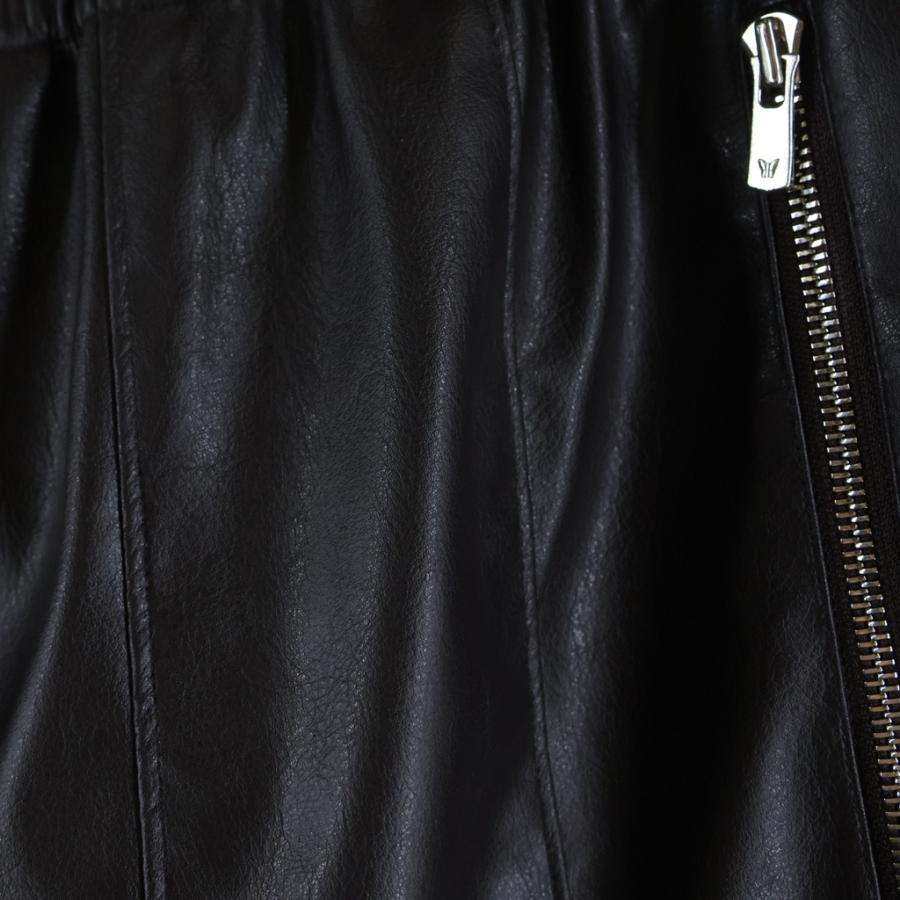 Needles（ニードルス） NUBIAN別注 SYNTHETIC LEATHER WIDE PANTS ンセ